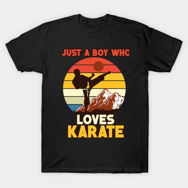 sunset karate design T-Shirt by JohnRelo